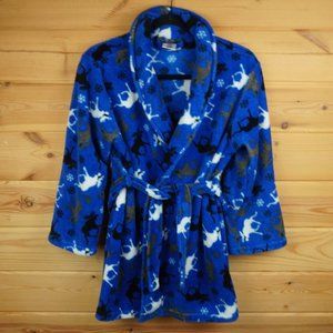 Sleep On It Blue Moose Robe Youth Size Large (12-14)‎